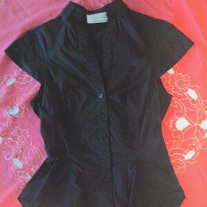 Byron Lars Cotton Buttondown Blouse - Black
